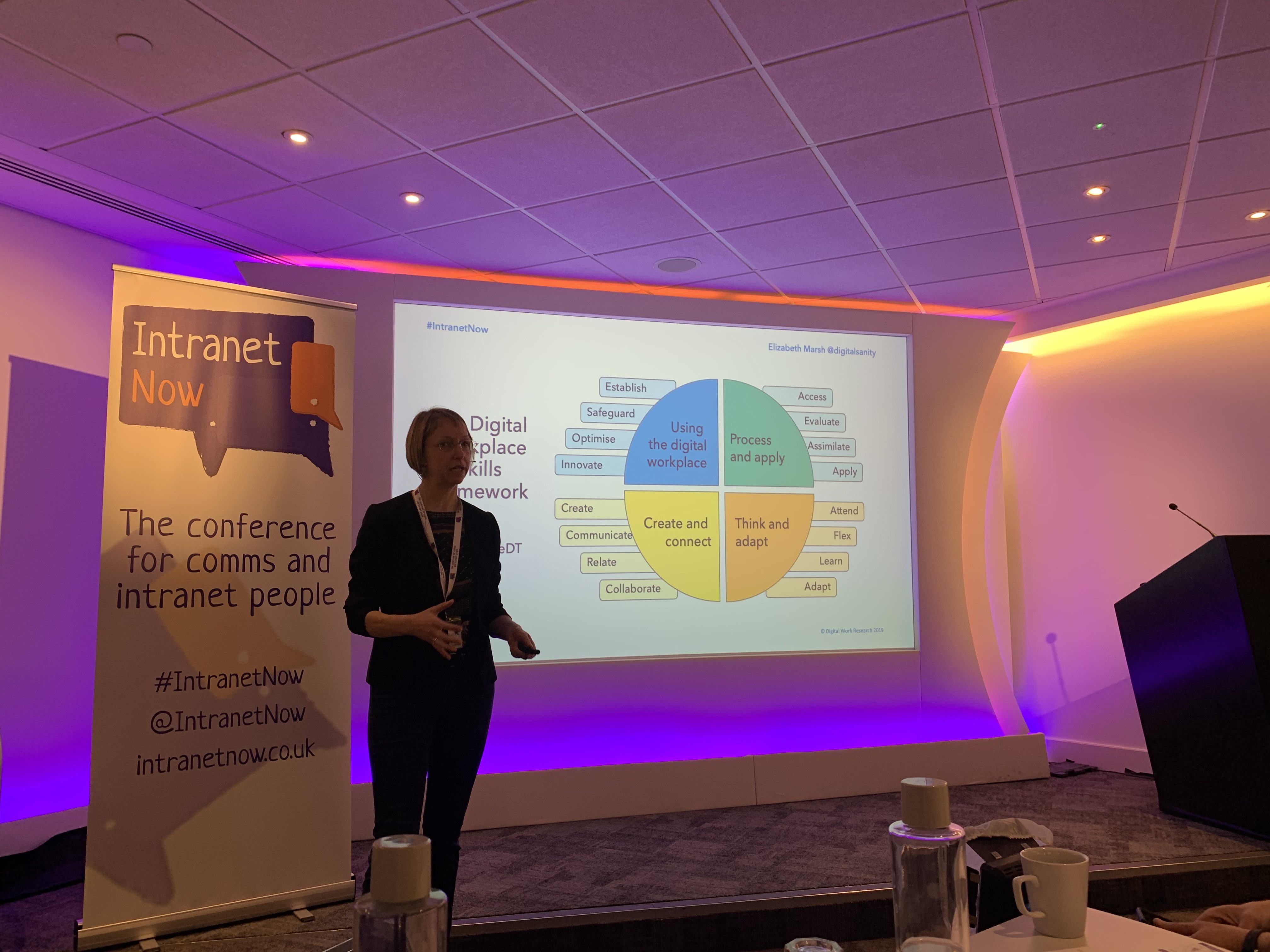 Elizabeth Marsh in front a quadrant diagram